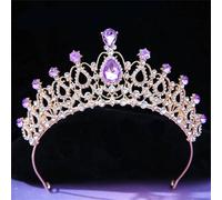 Elegante Tiara Di Cristalli Da Sposa Da Donna, Corona Di Strass Da Principessa, Gioielli Per Capelli Per Bambine
