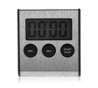 Elegante timer digitale da cucina in acciaio inossidabile con forte allarme forte display grande per cucina studio sport conto alla rovescia timer per cucina domestica sport riunioni in acciaio