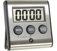 Elegante timer digitale da cucina, modello eT-23, in acciaio inox, retro magnetico super forte, allarme forte, ampio display, memoria automatica, spegnimento automatico eTradewinds