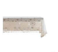 Elegante tovaglia in pizzo con stampa floreale vintage, accessorio perfetto per qualsiasi riunione (B)