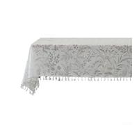Elegante tovaglia in pizzo con stampa floreale vintage, accessorio perfetto per qualsiasi riunione (D)