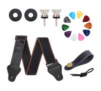Elegante tracolla per chitarra con accessori, tracolla per chitarra con plettri per acustica e giocatori elettrici, per bambini e adulti