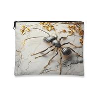 Elegante trousse per trucchi con formiche, borsa da viaggio artistica per cosmetici, da donna, in tela, portatile, con cerniera, perfetta per l'inverno e le vacanze, 17,8 x 22,9 cm