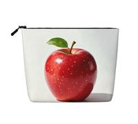 Elegante trousse per trucchi con stampa geometrica blu e viola, borsa per cosmetici da donna, per uso quotidiano, viaggi e viaggi di lavoro, Frutti Rossi, taglia unica