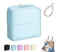 Elegante trousse portatile divisa per cosmetici, grande capacità, organizer da viaggio per trucchi, impermeabile, in pelle PU, per uso quotidiano e viaggi nel fine settimana, D, tutti