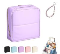 Elegante trousse portatile divisa per cosmetici, grande capacità, organizer da viaggio per trucchi, impermeabile, in pelle PU, per uso quotidiano e viaggi nel fine settimana, C, tutti