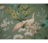 Elegante Uccelli E Fiori Eden 100% Cotone Tessuto Tenda Fodera Cuscino Uso