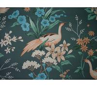 Elegante Uccelli E Fiori Topazio 100% Cotone Tessuto Tenda Fodera Cuscino
