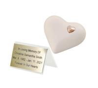 Elegante urna di cremazione in ceramica a forma di cuore per le cenerineri