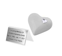 Elegante urna di cremazione in ceramica a forma di cuore per le cenerineri