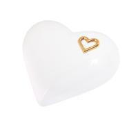 Elegante urna di cremazione in ceramica a forma di cuore per le cenerineri