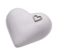 Elegante urna di cremazione in ceramica a forma di cuore per le cenerineri