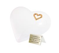 Elegante urna di cremazione in ceramica a forma di cuore per le cenerineri