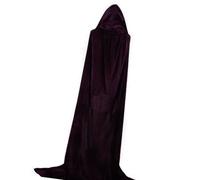 Elegante Vampiri Mantello della Morte per adulti con cappello da strega Guanti Falce Set per Halloween Festività Costume da strega Halloween Velvets Mantello con cappuccio