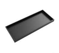 Elegante vassoio da bagno in silicone dal design funzionale per organizzare shampoo e sapone senza compromessi (nero, 30 x 12,5 cm)