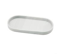 Elegante vassoio da bagno in silicone per organizzare gli oggetti essenziali, dispenser di sapone infrangibile con facile manutenzione (bianco B)