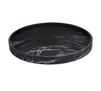 Elegante vassoio in silicone per l'organizzazione del piano di lavoro in bagno, 27 cm (nero B)