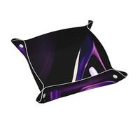 Elegante vassoio organizer in pelle viola con tacco alto con stampa rossetto, vassoi da scrivania, vassoi multifunzionali, per chiavi, orologio, portafoglio