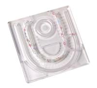 Elegante vassoio per perline in acrilico con misure incise, pratico bordo misurato per lavori artigianali, elegante tappetino per collane