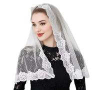 Elegante Velare Da Sposa Con Tessuto In Poliestere Traspirante Semplice Matrimonio Latino Mantilla Testa Accessorio Per Evento Formale Singolo Strato Tulle, bianco, Taglia unica