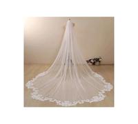 Elegante velo da sposa a pettine, velo da sposa regolabile, velo da cattedrale in pizzo drappeggiato, abiti da sposa, accessori da sposa eterni, lussuosi elementi essenziali for la cerimonia.(White 1_