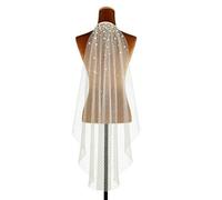 Elegante velo da sposa monostrato con perle strass Decors pettine veli per sposa cerimonia nuziale evento speciale accessorio di nozze