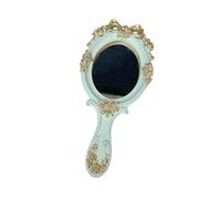 Elegante vetro da trucco portatile retrò con riflesso ad alta definizione resistente cornice in resina leggera da viaggio essenziale per il trucco portatile