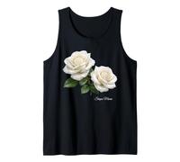 Elegante Vintage Bianco Rose Duo Coppia Forme Mania Canotta