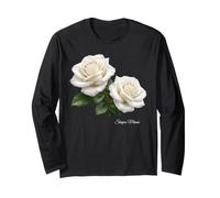 Elegante Vintage Bianco Rose Duo Coppia Forme Mania Maglia a Manica