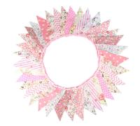 Elegante Vintage Floreale Cotone Bandierine 10m Lunghezza Con 36 Triangolo