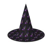 Elegante viola tacchi alti con stampa rossetto 2 Pack Halloween cappello morbido strega cappelli per carnevale mascherate tappi salvaspazio