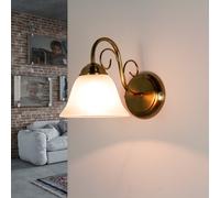 Elegante Wandleuchte Atene IN Ottone Vetro Metallo Rustico Soggiorno Wand Lampe