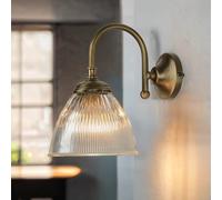 Elegante Wandleuchte IN Ottone IN Bronzo E14 Vetro Corroso Parete Interno