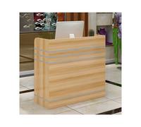 Elegante Wooden Reception Desk with Keyboard Drawer - 120 cm Cash Register Counter for Offices Elegant Sales Table Modern Reception Furniture for Business Space