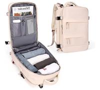 Elegante zaino da viaggio di grandi dimensioni, custodia impermeabile per laptop, spallacci regolabili, perfetto per donne e uomini, espandibile a