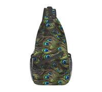 Elegante zaino obliquo, zaino per il tempo libero, piccola borsa, viaggi, lavoro, casual, Pavone fresco, Rozmiar uniwersalny