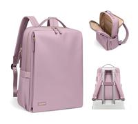 Elegante Zaino per Laptop da Donna Approvato Dalla Compagnia Aerea Perfetto per il Lavoro, l'università e i Viaggi Zaino Multifunzionale Casual Adatto a Notebook da 14 Pollici (Viola Rosato)