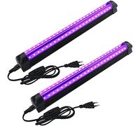 Eleganted 2pcs 10W Barra LED 395nm UV Lampada di Luce Nera, 48 Leds Luce per Scena di Natale Halloween DJ Disco Black Light Effetto Fluorescente di Palcoscenico