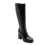 Élégantes bottes hautes à talon carré, conceits en simili cuir lisse avec semelle crantée moderne, comfort offrante e allure chic. Ces bottes hautes 2503Uno stile a tutto tondo e praticità per la stag