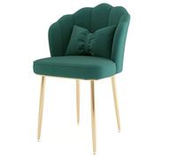 ElegantHighBackVasca da bagno Sedia senza braccioliCuscino SedutaMakeupSgabelloCurvedDesignGoldLegsPerfectperLivingRoomandReadingDecor
