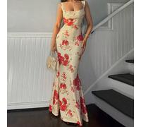 Eleganti abiti lunghi estivi beige da donna, abito boho in stile crush color albicocca alla moda per ospiti di matrimonio, feste, vacanze al mare & outfit da matrimonio L,M,S,XL,XS,XXL,XXS,XXXL,XXXXLF