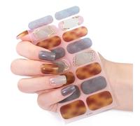 Eleganti adesivi per unghie in stile francese con lunga lucentezza, applicazione rapida per tutti i giorni o occasioni speciali Appliques per unghie lunghe