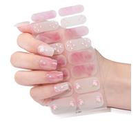 Eleganti adesivi per unghie in stile francese con lunga lucentezza, applicazione rapida per tutti i giorni o occasioni speciali Appliques per unghie lunghe