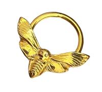 Eleganti anelli da naso con teschio falena, materiali in lega robusti, comodi da indossare per abiti quotidiani e festival musicali, decorazione, elegante piercing da naso, Taglia unica, come