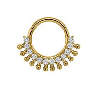 Eleganti anelli di cristallo per setto nasale in acciaio inox clicker per piercing all'orecchio alla moda cartilagine dell'orecchio gioielli per il corpo gioielli per il corpo alla moda, Grande, come