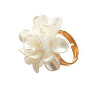 Eleganti anelli floreali con gambo aperto, a forma di camelie, accessorio per le dita alla moda, regalo elegante e floreale