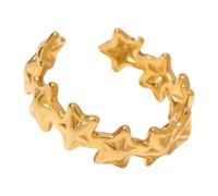 Eleganti anelli impilabili a forma di stella, materiali in acciaio inox, gioielli dolci ma alla moda, per tutti i giorni, One Size, come descritto, come descritto