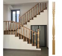 Eleganti balaustre in legno massello for scale - fusi da 37,4 pollici e 33,5 pollici for uso interno/esterno(95cm/37.4in 1 Pack)