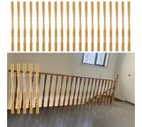 Eleganti balaustre in legno massello for scale - fusi da 37,4 pollici e 33,5 pollici for uso interno/esterno(85cm/33.5in 25 Pack)