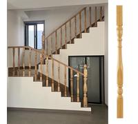 Eleganti balaustre in legno massello for scale - fusi da 37,4 pollici e 33,5 pollici for uso interno/esterno(85cm/33.5in 1 Pack)